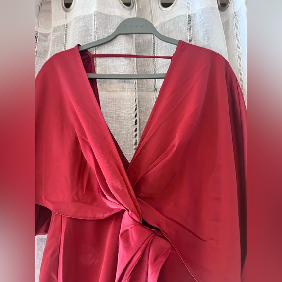 NWT ASOS cocktail satin dress with front slit - Picture 2 of 7